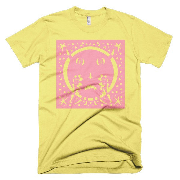 Jad Fair - Yellow/Pink Moon Monster Unisex Tee