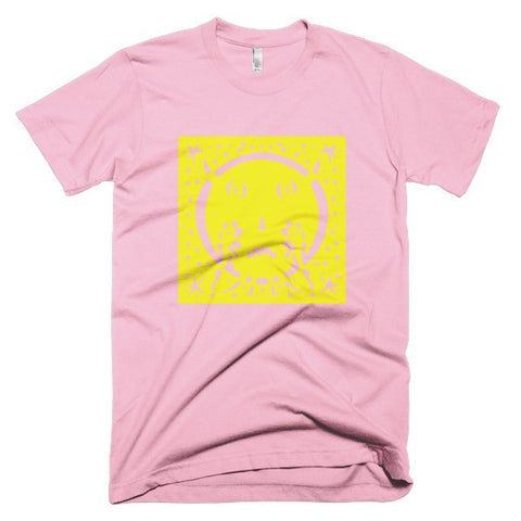 Jad Fair - Pink/Yellow Moon Monster Unisex Teeeve men's t-shirt